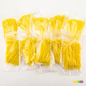 1000 4" Inch Long 18lb Tensile Zip Tie Nylon Cable Yellow Ties Wraps MADE IN USA - Picture 1 of 3