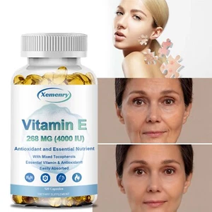 Vitamin E 4000IU 268mg Capsules - Anti-aging, Antioxidant, Supports Skin Health - Picture 1 of 13