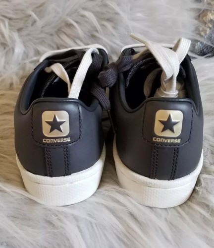 Sneakers Oxford Converse Pro in pelle quasi nere unisex taglia 5 5