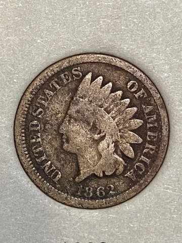 1862 Copper/ Nickel Indian Head Penny Cover