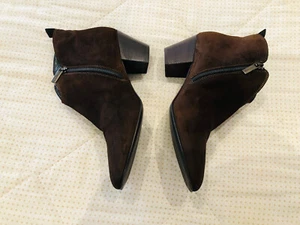 aquatalia for edward meller ankle boots size 39 brown suede excellent condition - Picture 1 of 9