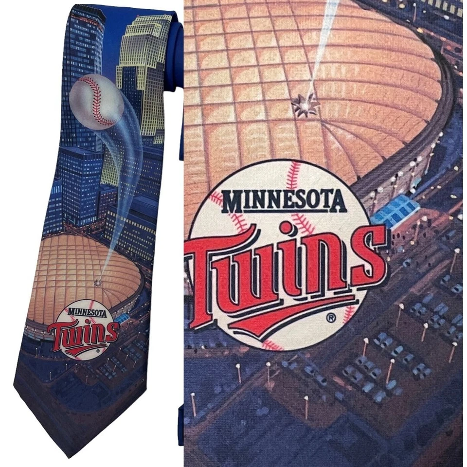 NOS New Vtg 1994 Ralph Marlin MINNESOTA TWINS Necktie MLB Baseball Tie - Image 1 of 4