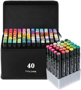 Touchmark Marker Stift Illustrationsstift 40 Farben 2 Arten von kräftigen Stiftspitzen - Bild 1 von 3