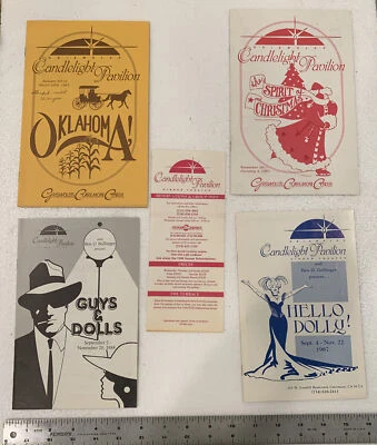 Griswold's Candlelight Pavilion Cena Teatro Claremont CA Programa Lote Foto 1 de 4