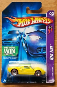 J3423-0917B HOTWHEELS FORD GT-40 RED LINE YELLOW 2/5 - Picture 1 of 2