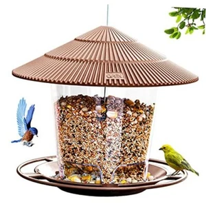 Hanging Bird Feeder Squirrel Proof for Outdoor Wild Bird Seed 01:47 oz Brown - Picture 1 of 7