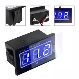 48V Golf Cart Led Voltmeter Blue Digital Voltage Meter Battery Gauge Waterproof - Picture 1 of 12