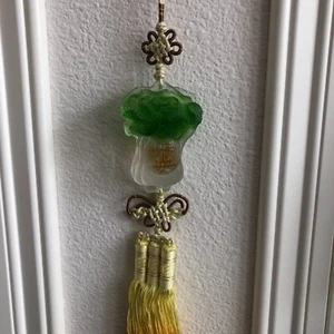 A lot of Wealth ~ Car/Home hanging ornament FengShui Liuli Crystal Glass 琉璃-坐擁百財 - Foto 1 di 9