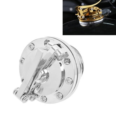 Silver Fuel Gas Tank Oil Cap For Harley Sportster XL 883 1200 Touring 1996-Later Foto 1 de 4