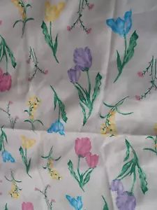 Tulpe Blumen Polyester Tischdecke 52" x 70" Vintage - Bild 1 von 5
