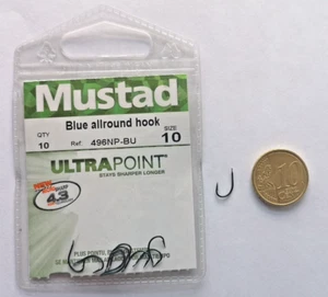Gancho todoterreno Ami MUSTAD azul Ref. 496NP-BU Talla 10 Piezas 10 FA210 - Imagen 1 de 4