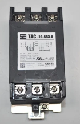 NEW Cosel TAC-20-683-D Noise Filter EMI Filter 20A 500 VAC - Image 1 of 4