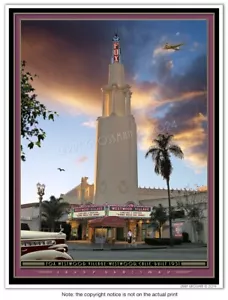 FOX WESTWOOD VILLAGE Vintage MOVIE THEATRE ART PRINT by Larry Grossman - Picture 1 of 2
