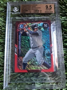 2015 BOWMAN CHROME FARMS FINEST MINI RED SHIMMER GARY SANCHEZ 5/5  BGS 9.5 - Picture 1 of 2