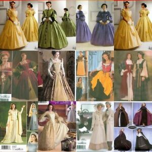 Simplicity Sewing Pattern Historical Costume SLA LARP Renaissance