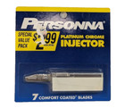 Personna Injector 7 Blades Platinum Chrome Comfort Coated 1998 Vtg Sealed USA