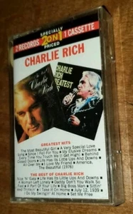 Greatest Hits & The Best of Charlie Rich (1986 Epic) 2 Releases On One Cassette - Picture 1 of 6