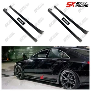 Fit For Benz CLS Class W218 CLS63 2015-2018 2PCS Carbon Side Skirt Extension Lip - Picture 1 of 21