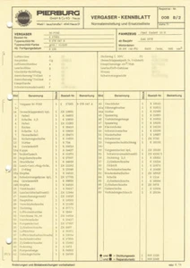 Datenblatt Einstelldaten Solex 30 PDSI Vergaser - Opel Kadett 10N / 9276047A - Picture 1 of 2
