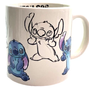 New Stitch Animation Illustration Sketch Drawing Coffee Mug Cup 4.5" 626 Disney - Picture 1 of 9