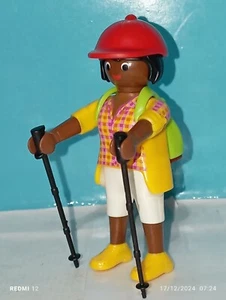 PLAYMOBIL FIGUR SCHWARZE WANDERER WANDERER BERGSTEIGER ROUTE BERG FELDWEG - Bild 1 von 2