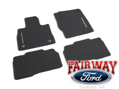 21 thru 25 Explorer OEM Ford Carpeted Black Ebony Floor Mat Set 4-pc w/ Logo Foto 1 de 4