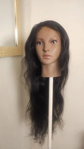 High Quality regula Top 26 to 28 " straight150% Virgin Human Hair Lace Wig - Picture 1 of 13