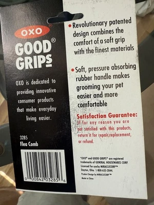 Peine antipulgas OXO Good Grips #3285 herramientas profesionales de aseo de mascotas para perros y gatos Foto 1 de 3