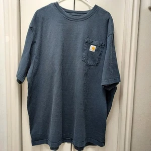 Carhartt Loose Fit K87 Navy Blau 100% Baumwolle Herren 2XL Kurzarm T-Shirt - Bild 1 von 8