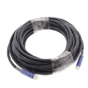 Hubbell 35Ft 8-Pin Mini DIN M/M VGA Cable PlugnPlay XEnd Plenum Patch VGA6P35BK - Picture 1 of 7