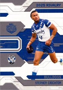 2025 Canterbury Bulldogs NRL TLA Special Edition Rivalry Card - Stephen Crichton - Foto 1 di 3