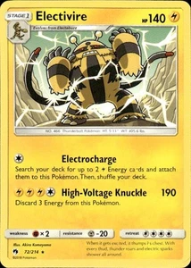 Pokemon Electivire SM - Lost Thunder 72/214 Light Play LP+ or Better - Picture 1 of 2