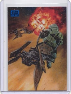 2024 Topps Chrome Star Wars Galaxy Speeder Bike Battle Blue Refractor /150 #82 - Picture 1 of 2