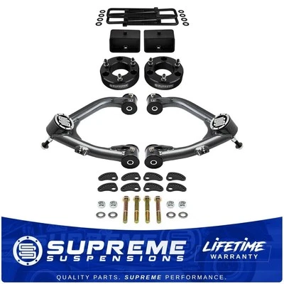 3" Full Lift Kit + Uni-Ball Upper Control Arms for 07-18 Silverado Sierra 1500 - Image 1 of 4