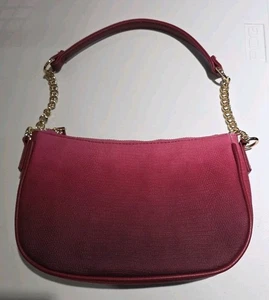 Lila/Rosa Ombre Handtasche/Geldbörse goldfarben Reißverschluss und Kettengriff 9,5"x6" - Bild 1 von 4