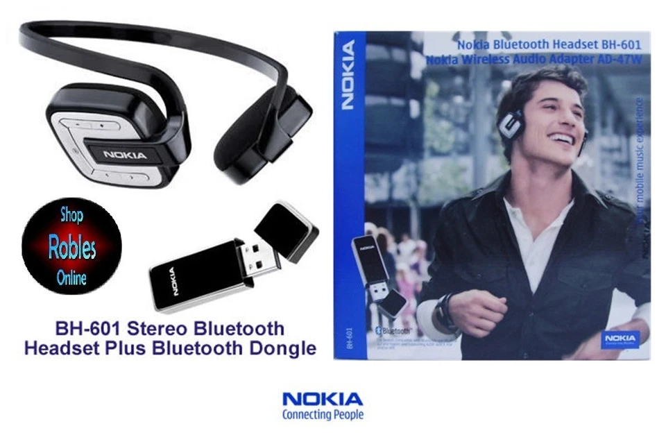 NOKIA BH-601 Bluetooth Stereo Headset Multimedia mit AD-47W Dongle OVP NEU - Bild 1 von 1