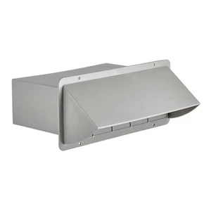 Tapa de pared de plástico gris Lambro 1170G ventilación 3-1/4 pulgadas X 10 pulgadas - Imagen 1 de 4
