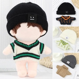 20cm Accessories Plush Toys Clothing Doll Clothes Wool Hat Sweater Doll vest - Picture 1 of 24