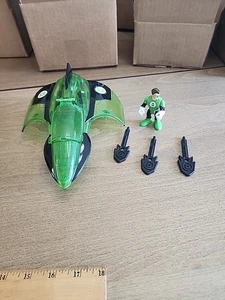 Fisher-Price DC Super Friends Imaginext Green Lantern Jet Flugzeug Figur Raketen - Bild 1 von 8