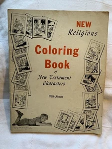 Vintage 1943 Religious Coloring Book of New Testament Characters Strombeck Press - Picture 1 of 8