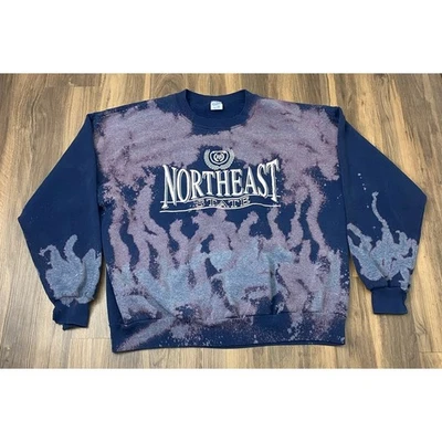 De Colección Años 80 Velva Sheen Northeast State Lavado Ácido Cuello Redondo Jersey Sudadera XXL Foto 1 de 4