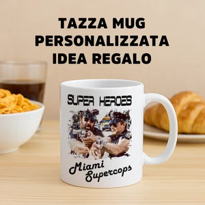 Tazza Mug Ceramica Personalizzata Bud e Terence Miami Supercops Idea Regalo - Imagen 1 de 3
