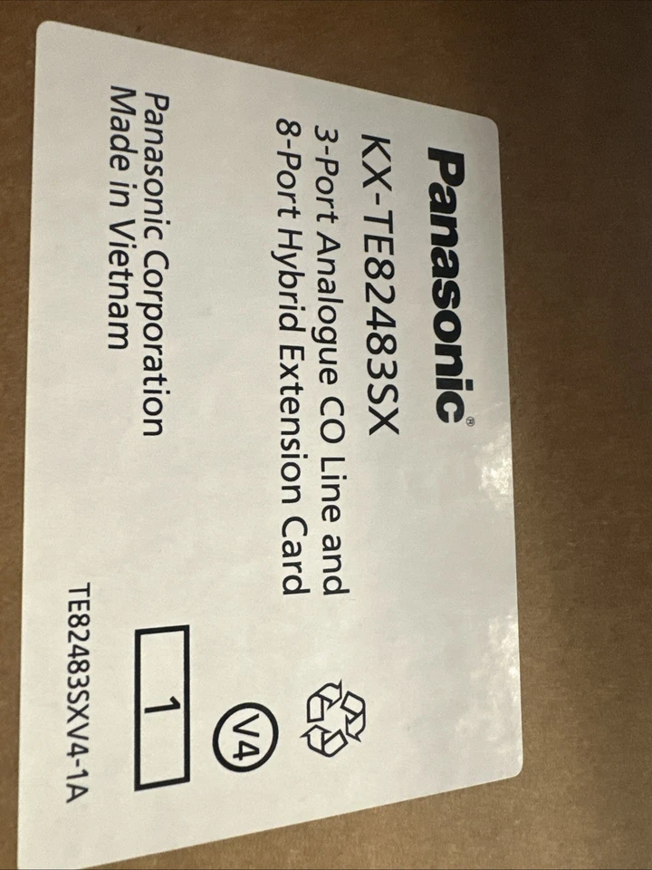 KX-TE82483  PANASONIC 3-PORT ANALOGUE CO LINE & 8-PORT  HYBRID EXTENT.  CARD NEW - Image 1 of 1