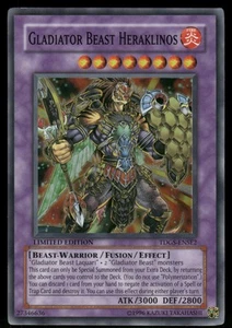 Yugioh! Gladiator Beast Heraklinos GLAS-EN044 Secret Rare LP/MP - Picture 1 of 2