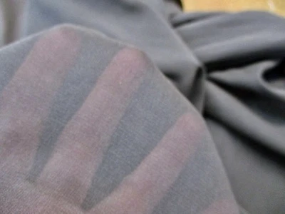 Silk / Spandex Stretch Chiffon Fabric Dark Taupe Brown Grey 69" Long x 43" Wide - Image 1 of 4