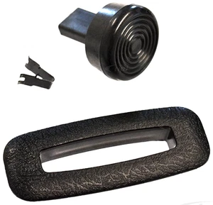 FRONT SEAT BACKREST RELEASE KNOB GUIDE & CLIP 3 PC KIT VOLKSWAGEN T1 BUG BEETLE - Bild 1 von 3