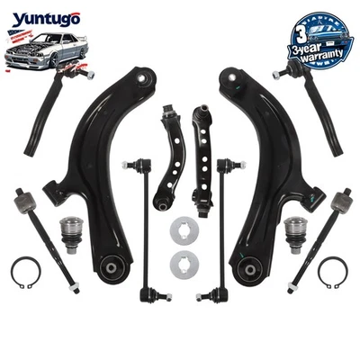 Front Upper & Lower Control Arms Sway Bars Tie Rod Ends for Nissan Sentra NV200 — 第 1/4 张图片