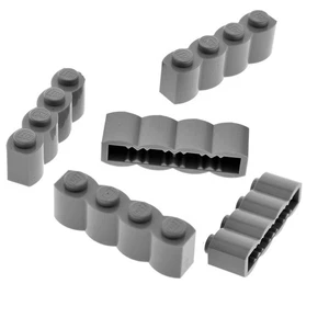5x Lego Bau Stein modifiziert 1x4x1 neu-dunkel grau Palisade Holz 4268139 30137 - Bild 1 von 1
