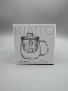 KINTO UNITEA UNIMUG Medium Clear Mug Cup Tea Strainer 350ml - Picture 1 of 10