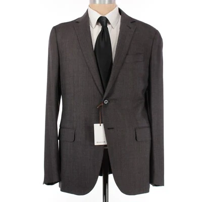 Caruso NWT Wool/Cashmere Blend Suit Size 52 US 42R in Brown/Black/Gray - Image 1 of 4